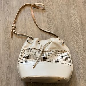 Zara ivory bucket bag